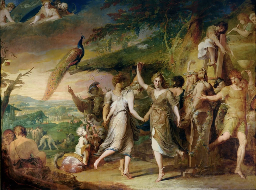 Ringraziamento alle divinità rurali, Cerere, Bacco Sylvanus e Pan - RSA, LondonBacco Sylvanus e Pan, RSA, London
